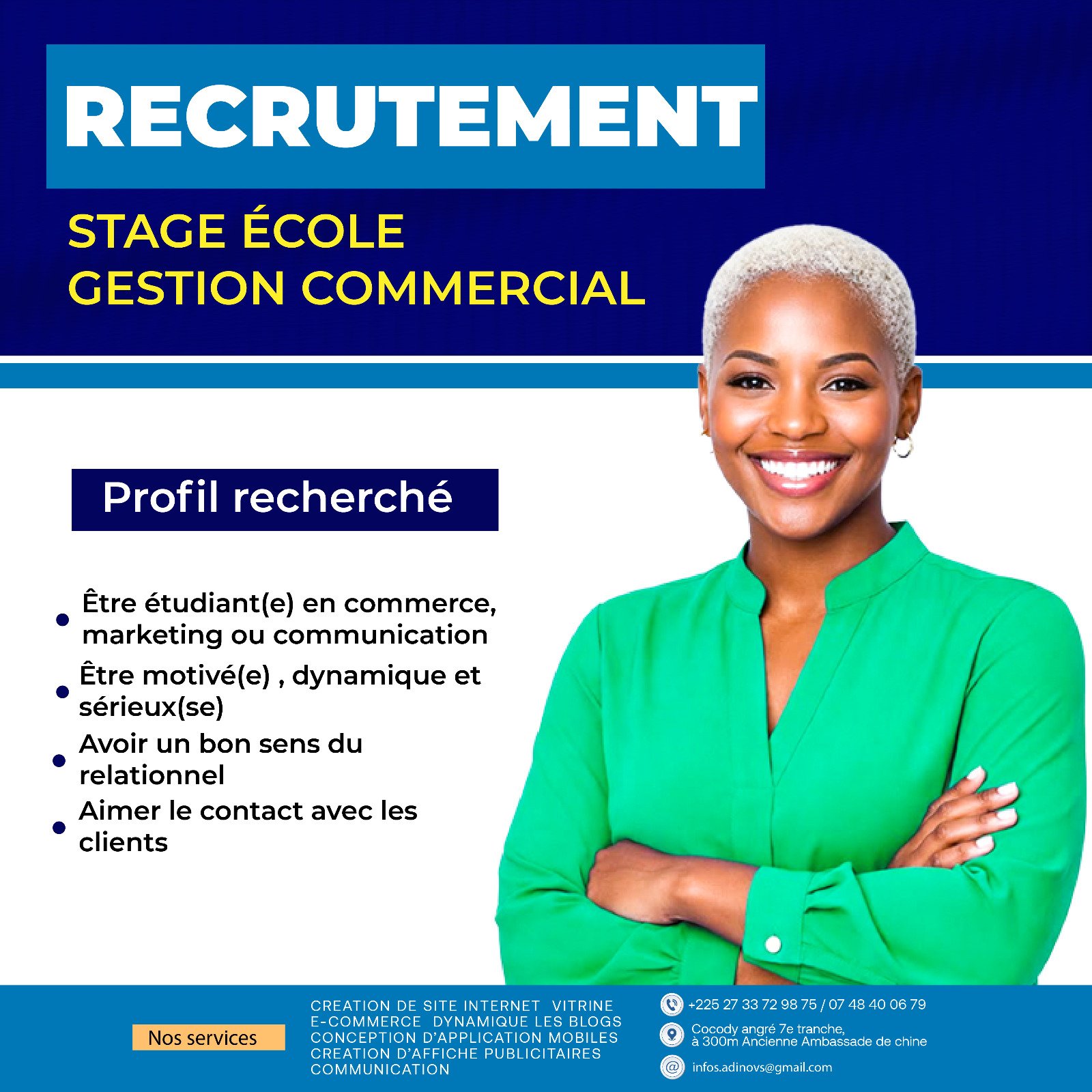 Stagiaires en gestion commerciale