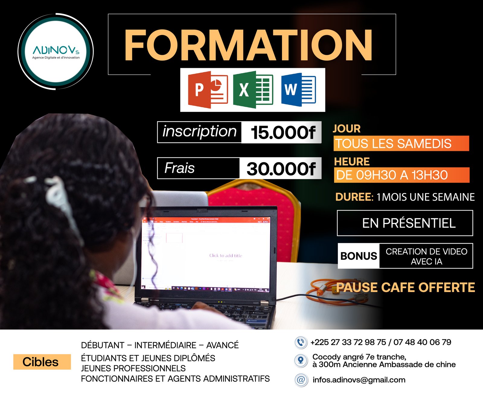Formation en Bureautique (Word – Excel – PowerPoint)
